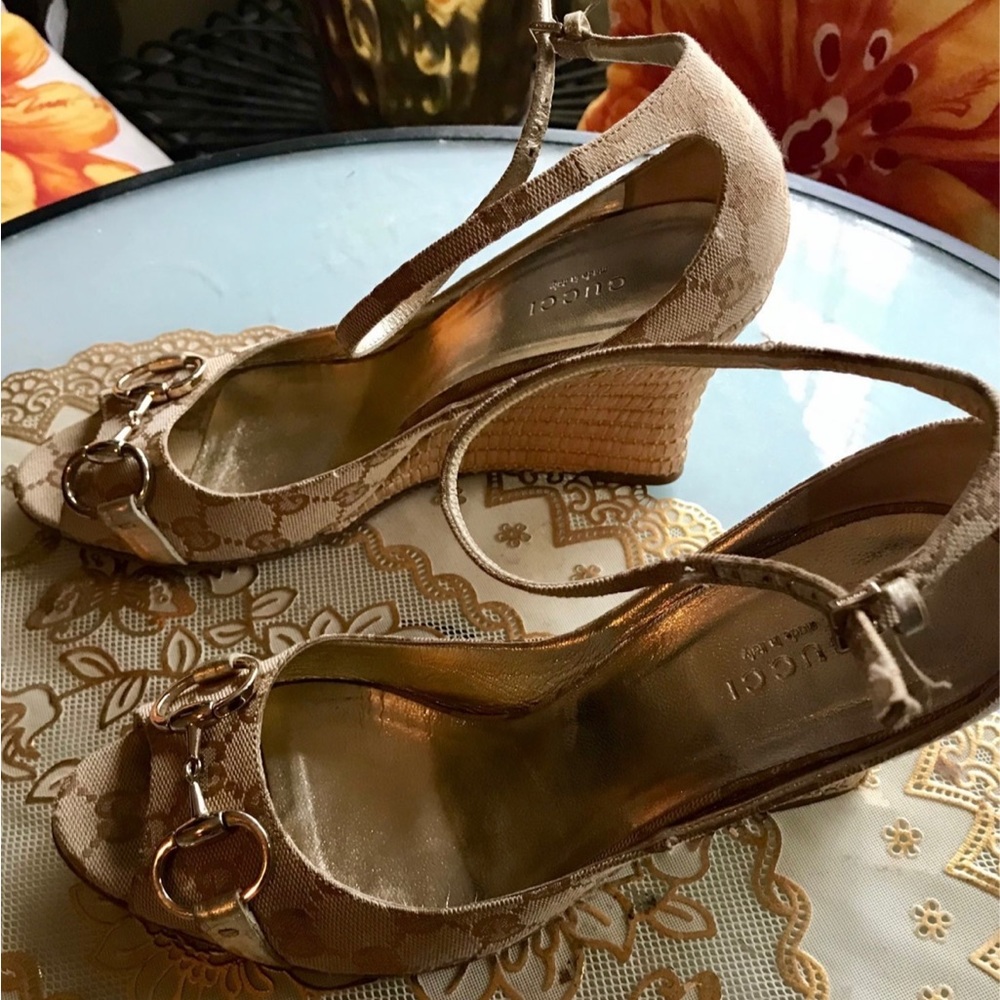 Gucci Monogram Wedge